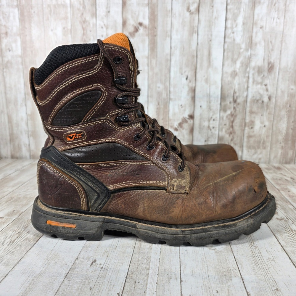 Thorogood Mens Brown Leather‎ Steel Toe Work Boots Size 11M